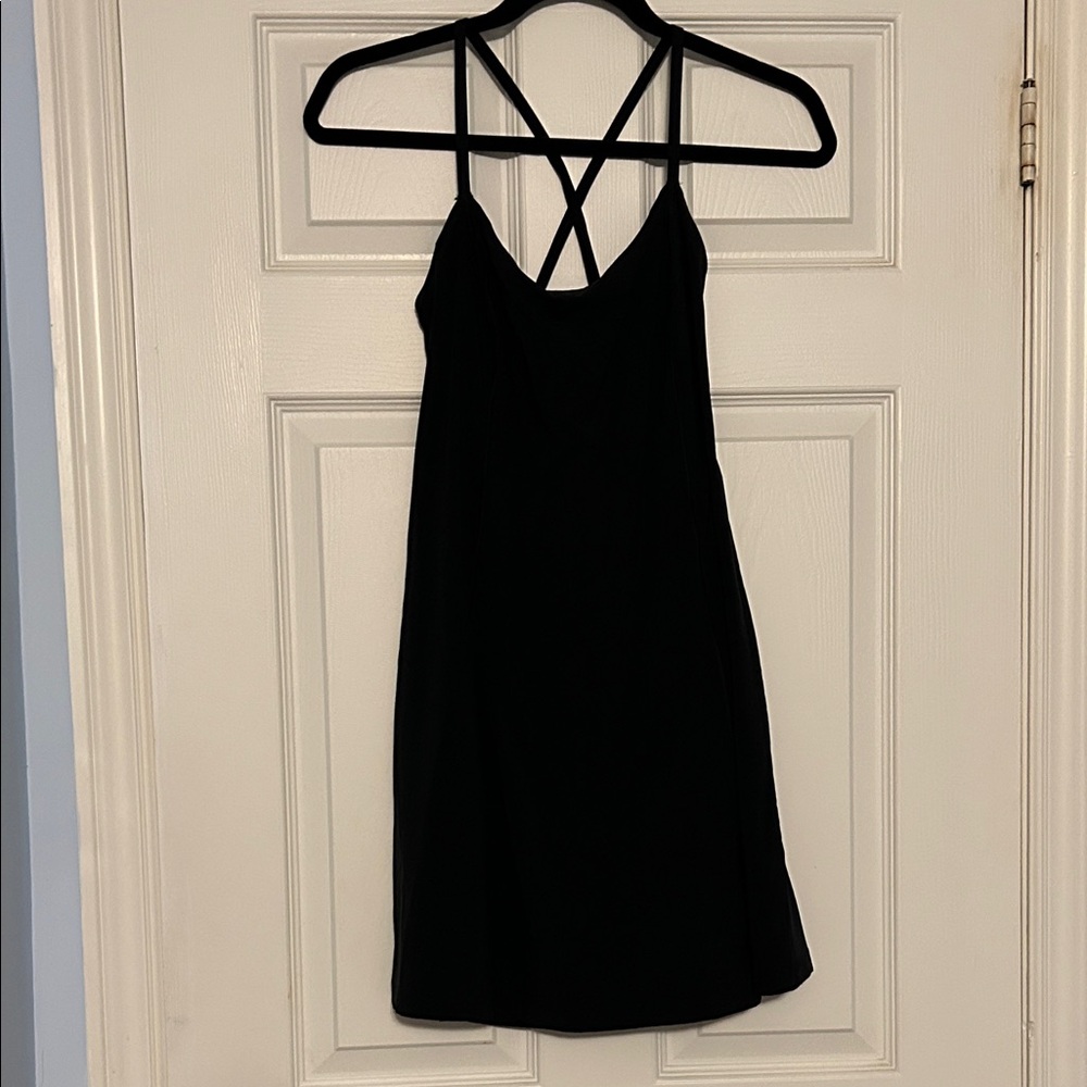 Aerie Tennis Black Strappy Dress